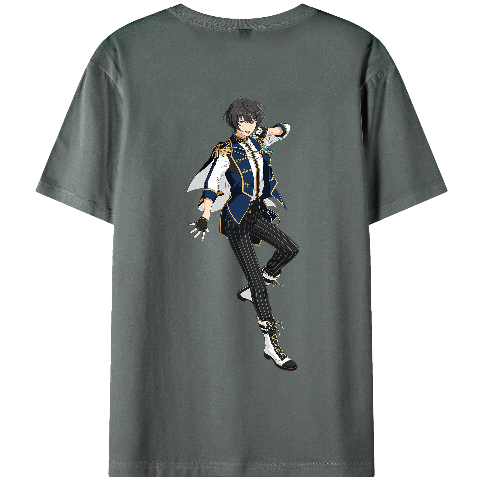 （画像用） あんさんぶるスターズ! Ensemble Stars 綿100％ メンズ半袖Tシャツ（バックプリント） 通気性